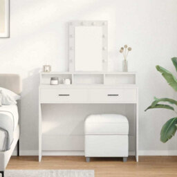Walplus Dressing Table White 100 X 41 X 140 Cm Engineered Wood