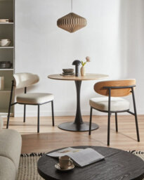 Beliani Set Of 2 Dining Chairs Winton Boucle Off-White - thumbnail 2