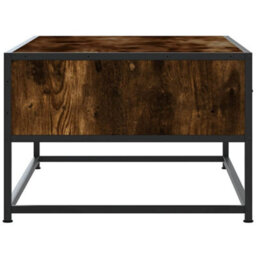 Berkfield Coffee Table Smoked Oak 100X50X35 Cm Engineered Wood And Metal - thumbnail 6