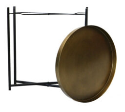 Aspect Furniture Cassia Round Metal Foldable Tray Side Table,bronze/black - thumbnail 3