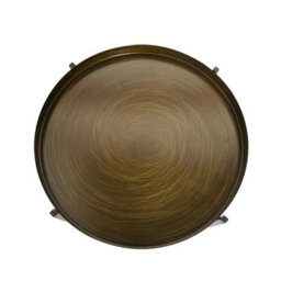 Aspect Furniture Cassia Round Metal Foldable Tray Side Table,bronze/black - thumbnail 4