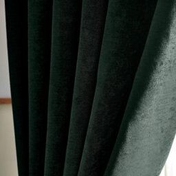 Luxury Living Chenille Blackout Pencil Pleat Top Curtains 168Cm X 183Cm Green - thumbnail 4