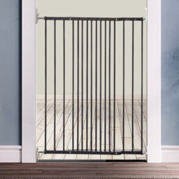 Safetots Extra Tall Screw Fitted Baby Stair Gate, 62.5Cm - 106.8Cm, Black, 103.5Cm In Height - thumbnail 9