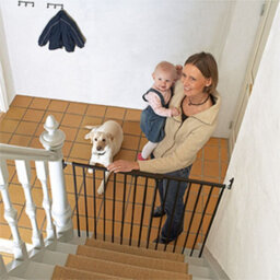 Safetots Extra Tall Screw Fitted Baby Stair Gate, 62.5Cm - 106.8Cm, Black, 103.5Cm In Height - thumbnail 6