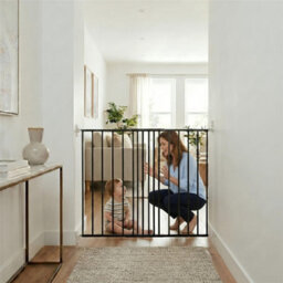 Safetots Extra Tall Screw Fitted Baby Stair Gate, 62.5Cm - 106.8Cm, Black, 103.5Cm In Height - thumbnail 7