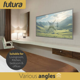 Futura Universal Tv Wall Bracket Mount 26-60 Inch Tvs, Tilt, Swivel & 90 Rotation, Vesa 400mm X 400mm, 35Kg Max Load Heavy Duty - thumbnail 9