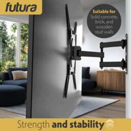 Futura Universal Tv Wall Bracket Mount 26-60 Inch Tvs, Tilt, Swivel & 90 Rotation, Vesa 400mm X 400mm, 35Kg Max Load Heavy Duty - thumbnail 8