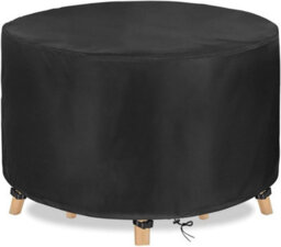 210D Garden Table Cover, Waterproof Outdoor Furniture Round 140X71Cm - thumbnail 1