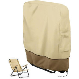 Garden Chair Cover, Protective Cover For Folding Sun Lounger, Oxford Tarpaulin Sun Lounger Stackable Chairs, Uv Resistant, 82 93Cm - thumbnail 6