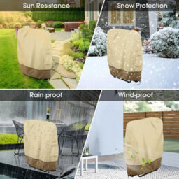Garden Chair Cover, Protective Cover For Folding Sun Lounger, Oxford Tarpaulin Sun Lounger Stackable Chairs, Uv Resistant, 82 93Cm - thumbnail 5