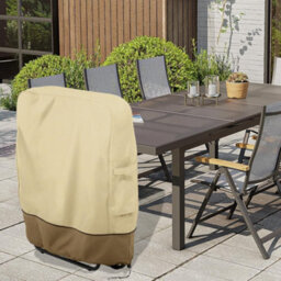 Garden Chair Cover, Protective Cover For Folding Sun Lounger, Oxford Tarpaulin Sun Lounger Stackable Chairs, Uv Resistant, 82 93Cm - thumbnail 1