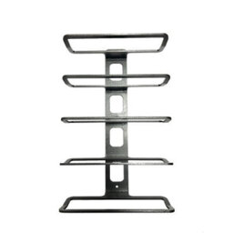 Burbage Iron Craft 5 Bottle Wall Mounted Wine Rack Antique Silver Metal Display Stand Holder Wr05S - thumbnail 2