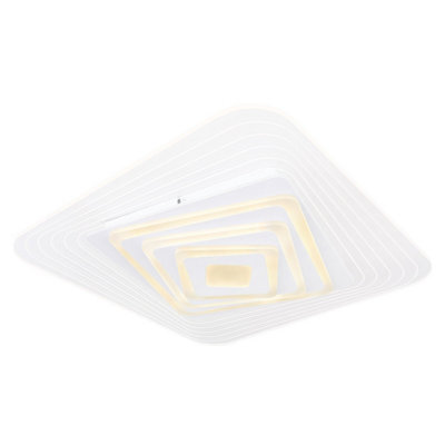 Luminosa Lighting Luminosa Jocelyn Sqaure Integrated Led Semi Flush Ceiling Light White Led Dimmable 3000-6500K Remote Control Tuya Smart - image 1