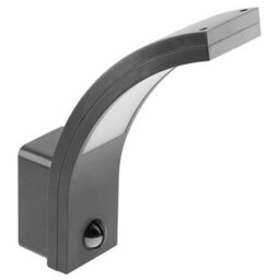 CGC Lighting Cgc Outdoor Wall Light With Pir Motion Sensor Security Garden Porch Grey Led Curved - thumbnail 2