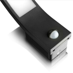 CGC Lighting Cgc Outdoor Wall Light With Pir Motion Sensor Security Garden Porch Grey Led Curved - thumbnail 3