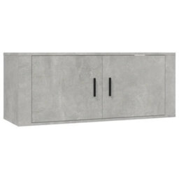 Berkfield Wall Mounted Tv Cabinet Concrete Grey 100X34.5X40 Cm - thumbnail 2