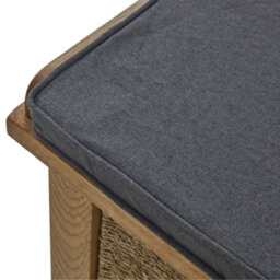 Broadway Oak Hallway Storage Bench With Baskets  - Fully Assembled By Roseland Furniture - thumbnail 9