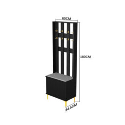 Hygrad Built to Survive Coat Rack Stand With 2 Tier Shoe Storage Bench Clothes Hat Stand Hanger 8 Hooks - thumbnail 6