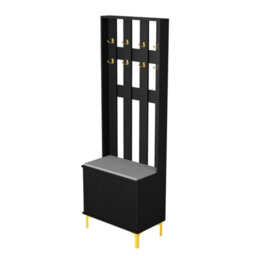 Hygrad Built to Survive Coat Rack Stand With 2 Tier Shoe Storage Bench Clothes Hat Stand Hanger 8 Hooks - thumbnail 4