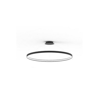 Luminosa Lighting Luminosa Circle Integrated Led Pendant Ceiling Light, Black, 7820Lm, 3000K