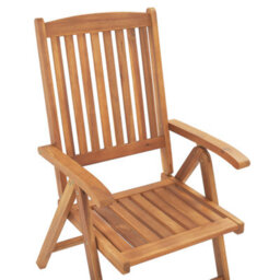 Beliani Set Of 6 Garden Chairs With Cushions Java Acacia Wood Off-White - thumbnail 9