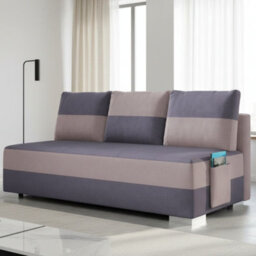 Three Seater Two Coloured Sofa Bed Atila With Storage Violet And Pink - thumbnail 1