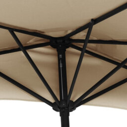 Berkfield Balcony Parasol With Aluminium Pole Taupe 300X150 Cm Half - thumbnail 6
