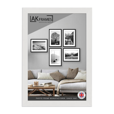 "AK Frames 14X12"" White Poster Frame - Modern Picture Frame For Wall Art, Prints And Photos - Durable And Stylish Display Frame" - image 1