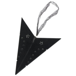 Beliani Set Of 2 Hanging Decorations Led Motti Star 45 Cm Black - thumbnail 7