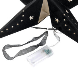 Beliani Set Of 2 Hanging Decorations Led Motti Star 45 Cm Black - thumbnail 8