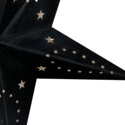 Beliani Set Of 2 Hanging Decorations Led Motti Star 45 Cm Black - thumbnail 9