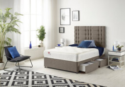 Somnior Beds Somnior Bliss Tweed Coffee 4Ft6 Memory Foam Divan Bed With 2 Drawers, Mattress & Headboard - Double - thumbnail 3