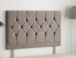 "Somnior Beds Ziggy 3Ft Single Divan Bed Base With 32"" Headboard - Silver Plush Velvet" - thumbnail 2