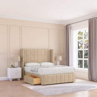 "Sloomy Melbourne Coniston Memory Foam Bed Set ,no Drawers, Mattress & 54"" Wingback Headboard With 12"" Footboard - Super King" - image 1