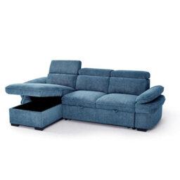 Furnishings For Less UK Blake Universal Corner 4 Seater Fabric Sofa Bed Blue - thumbnail 2