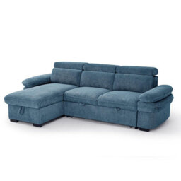 Furnishings For Less UK Blake Universal Corner 4 Seater Fabric Sofa Bed Blue - thumbnail 3