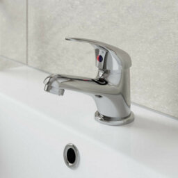 Affine 450mm Bathroom Vanity Unit & Basin Sink Floorstanding Gloss White Tap + Waste - thumbnail 7