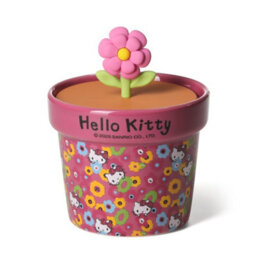 Hello Kitty Seasons Spring Themed Candle, Reusable Plant Pot Candle With Rose & Cherry Blossom Scent - thumbnail 3
