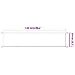 Berkfield Vertical Awning Blue 60X600 Cm Oxford Fabric - thumbnail 5
