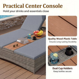 2 Person Rattan Sun Lounger With Canopy - thumbnail 5