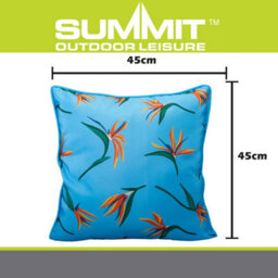 Scatter Cushion Birds Of Paradise Design Piping Edge Soft 45Cm X 45Cm Blue X 1 - thumbnail 2