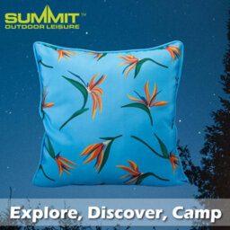 Scatter Cushion Birds Of Paradise Design Piping Edge Soft 45Cm X 45Cm Blue X 1 - thumbnail 3