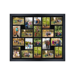 AK Frames 80X70Cm Black Classic Multi Photo Frame With Black Mount - Holds 20 Apertures (18X) 6X4, (2X) 4X4 Photos - thumbnail 1
