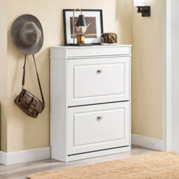 Sobuy Fsr78-L-W, Shoe Rack Cabinet With 2 Flip Drawers, Slim Shoe Storage Cabinet Hallway, Entryway,white,w75Xd24Xh96.5 - thumbnail 4