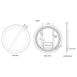 Plum&clay Comet Battery Powered Round Led Mirror (W)60Cm (H)60Cm - thumbnail 3