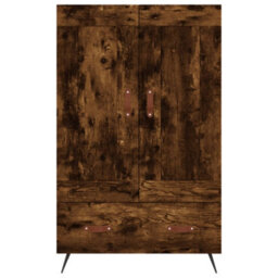 Berkfield Highboard Smoked Oak 69.5X31X115 Cm Engineered Wood - thumbnail 5