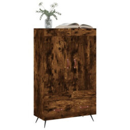 Berkfield Highboard Smoked Oak 69.5X31X115 Cm Engineered Wood - thumbnail 3