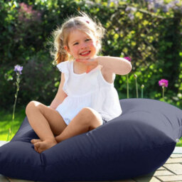rucomfy Beanbags Rucomfy Indoor Or Outdoor Water Resistant  Floor Cushion Beanbag - Navy Versatile Lounge Pillow - thumbnail 1
