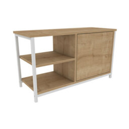 Decorotika Muskegon Tv Stand Tv Unit For Tv's Up To 63 Inch White And Oak - thumbnail 5