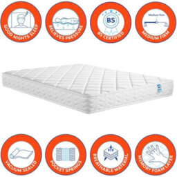 Home Treats Double Ottoman Bed With Hybrid Mattress High Headboard Storage Bed Grey - thumbnail 7